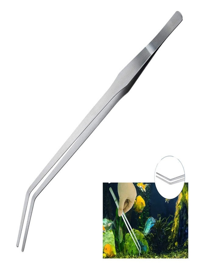 سايج سكوير ملقط حوض السمك المربع من سيج، متين ومرن بما يكفي، مريح وسهل الاستخدام، مقبض مستقيم مانع للانزلاق، مصنوع من الفولاذ، مناسب لحمل الديدان والزواحف والسحالي (38 سم). - Image 1